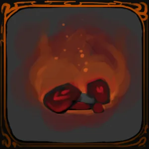 A bright flame, one of the magical resources in looots